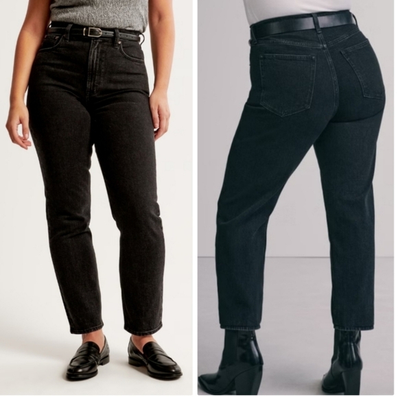Abercrombie & Fitch Jeans Ankle Straight Ultra High Rise Cuve Love black 27 - Picture 1 of 13